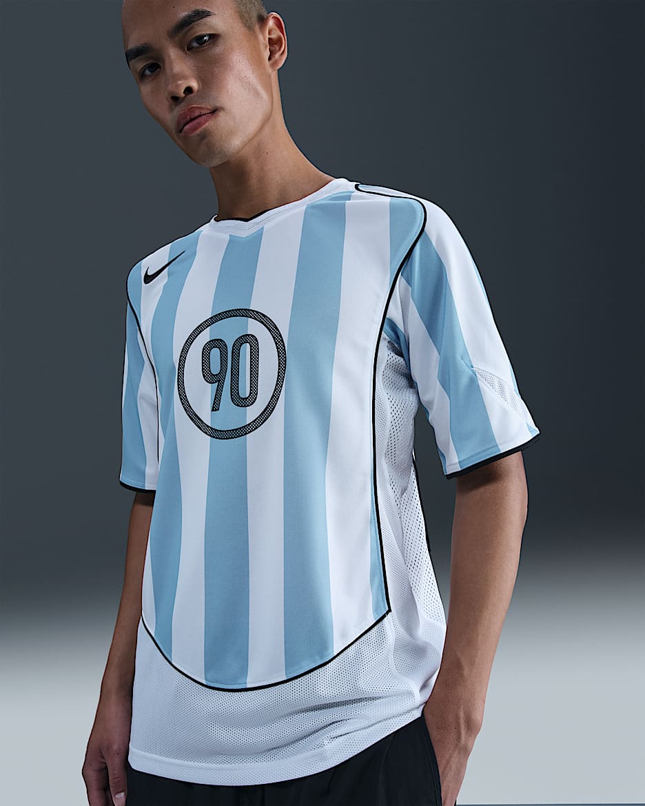 Nike Total 90 Men's Dri-FIT Football Shirt - Psychic Blue/White/Black/Black
