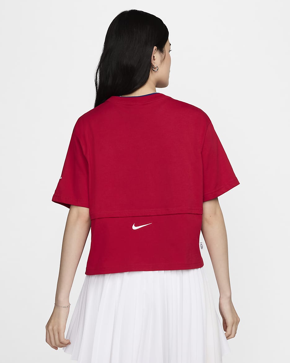 Nike Sportswear Women's Short-Sleeve Top - Gym Red