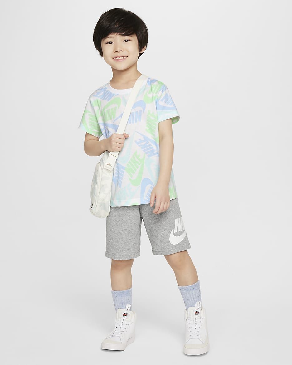 ナイキ スポーツウェア リトルキッズ Tシャツ アンド ショートパンツ セットアップ - ダークグレーヘザー