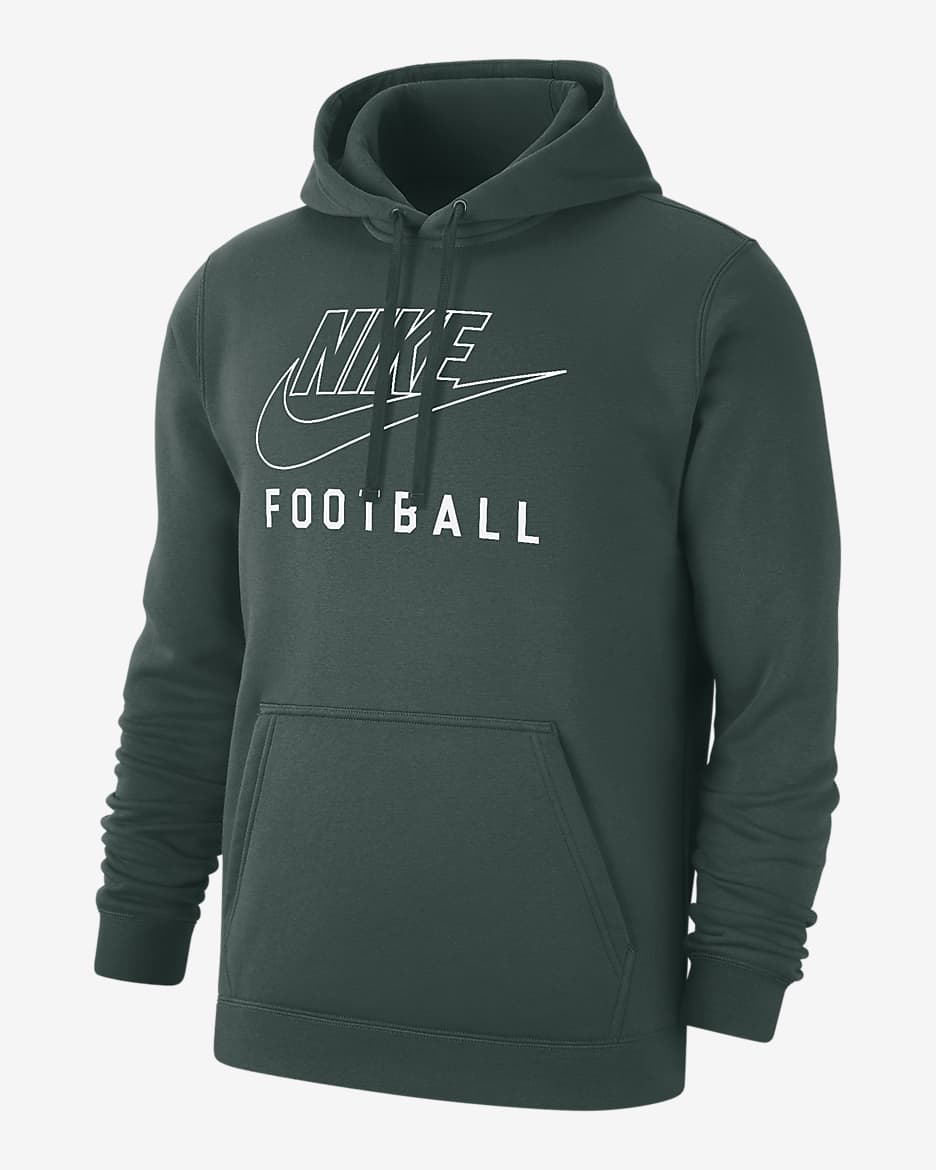 Nike Swoosh Club Fleece Men's Football Pullover Hoodie - Vintage Green