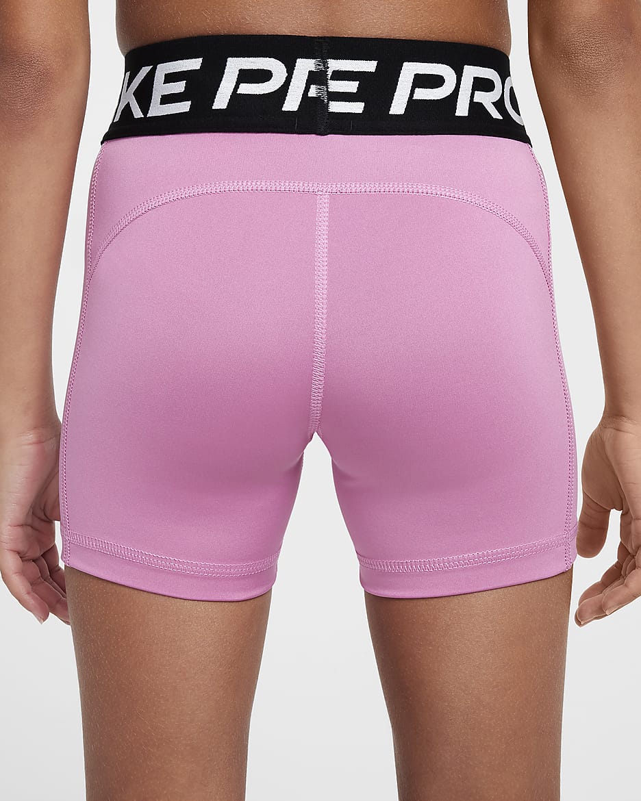 Nike Pro Shorts für ältere Kinder (Mädchen) - Magic Flamingo/Weiß