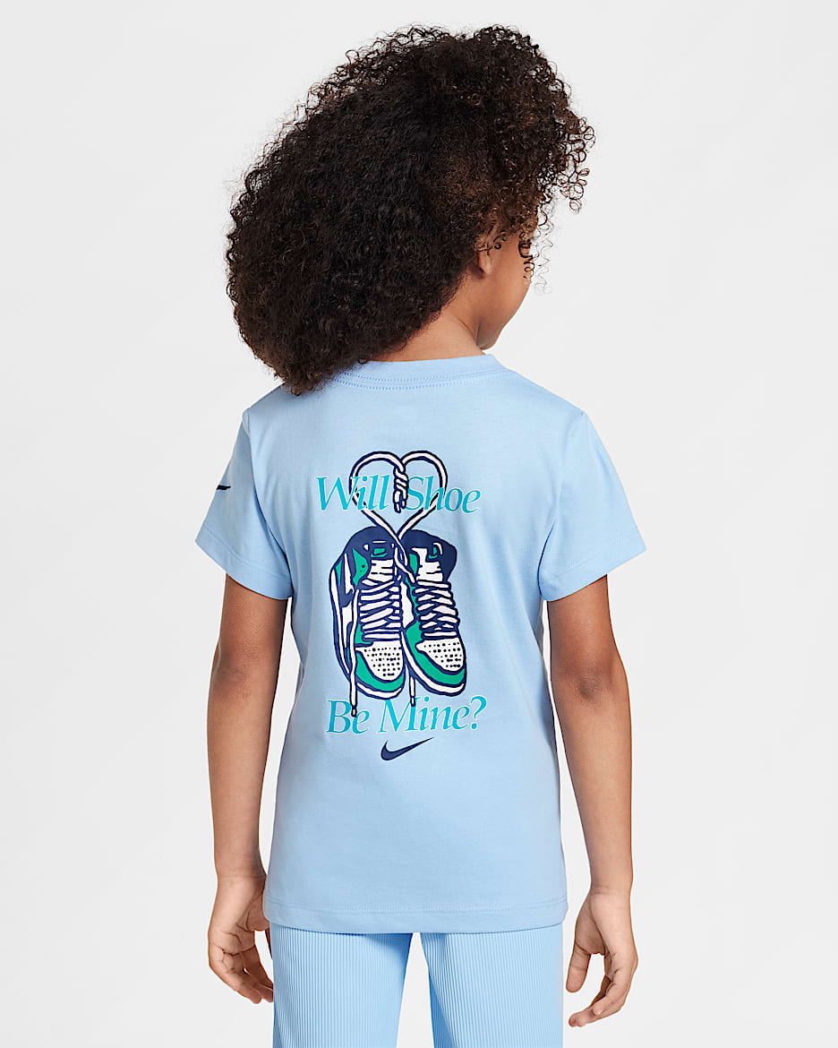 Nike Little Kids' "Will Shoe Be Mine" T-Shirt - Psychic Blue