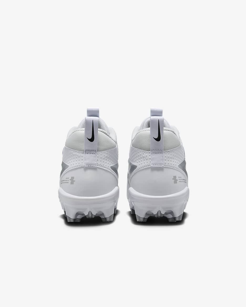 Nike Alpha Menace 4 Varsity Football Cleats - White/Metallic Silver/Photon Dust/Black