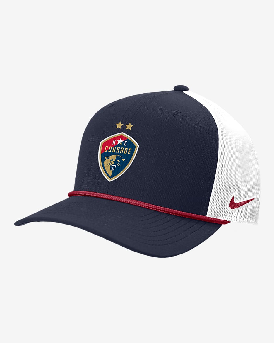 North Carolina Courage Gorra de rejilla Nike NWSL - Azul marino