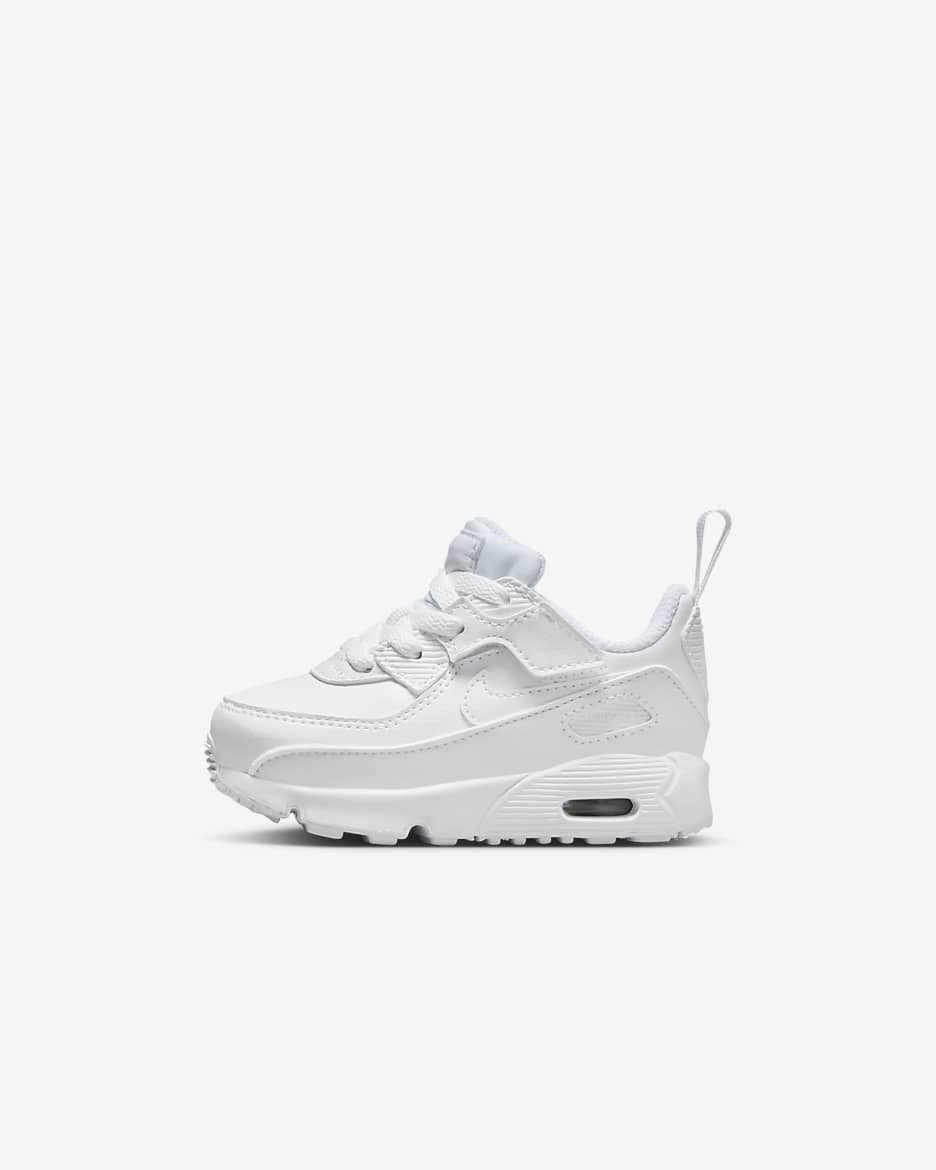 Nike Air Max 90 EasyOn Baby/Toddler Shoes - White/Metallic Silver/White