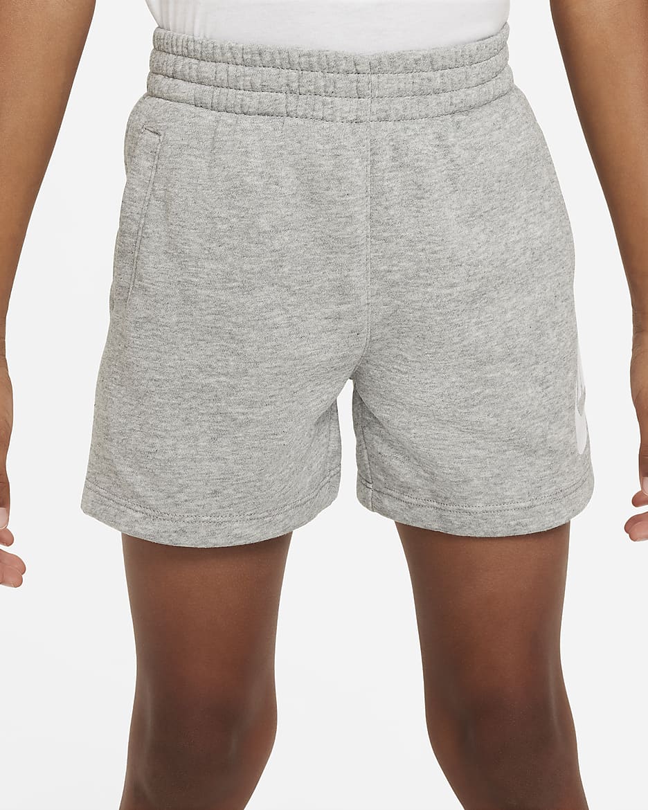 Shorts de French Terry para niños talla pequeña Nike Sportswear Club - Gris oscuro jaspeado