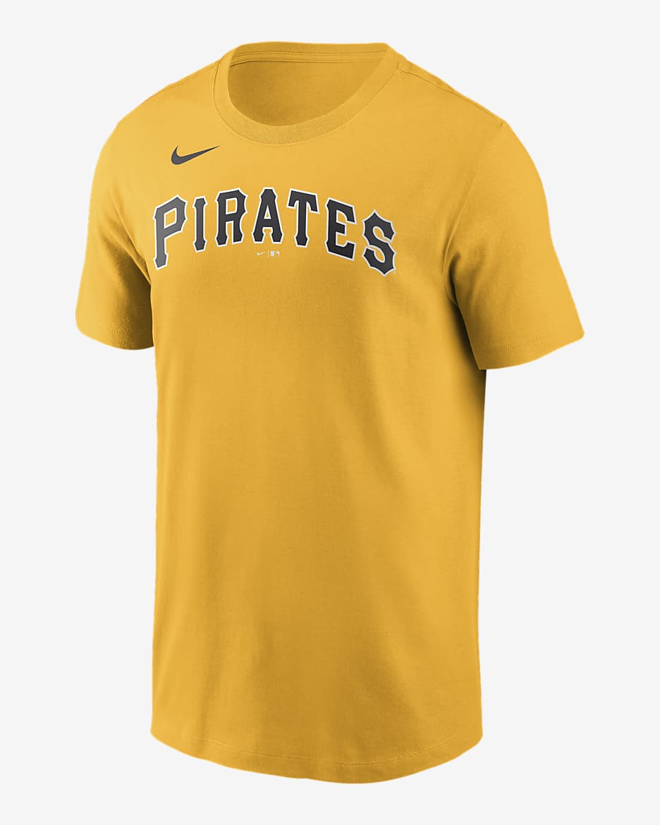 Nike Wordmark (MLB Pittsburgh Pirates) Men's T-Shirt - Gold