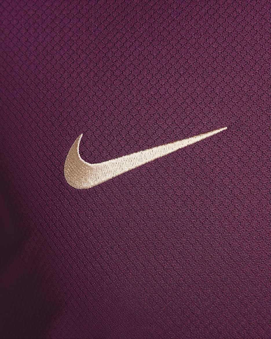 Paris Saint-Germain Strike Men's Nike Dri-FIT Soccer Short-Sleeve Knit Top - Bordeaux/Bordeaux/Geode Teal/Guava Ice