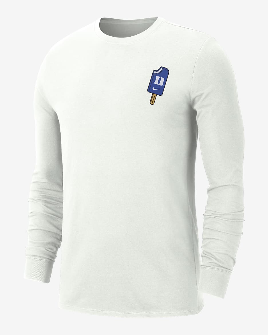 Duke Men's Nike College Long-Sleeve T-Shirt - Summit White