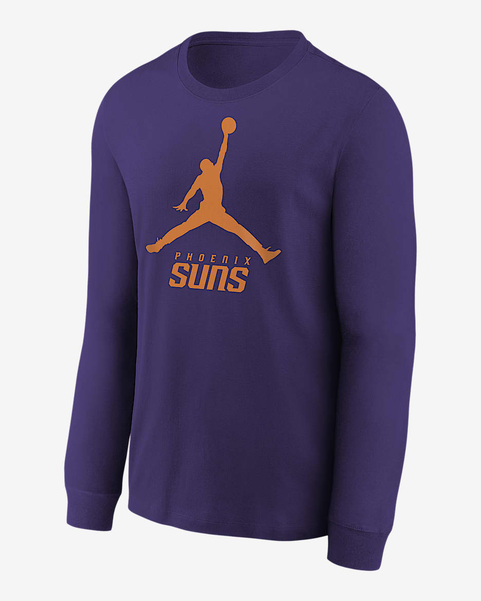 Playera de manga larga Jordan de la NBA para niños talla grande Phoenix Suns Essential - Negro