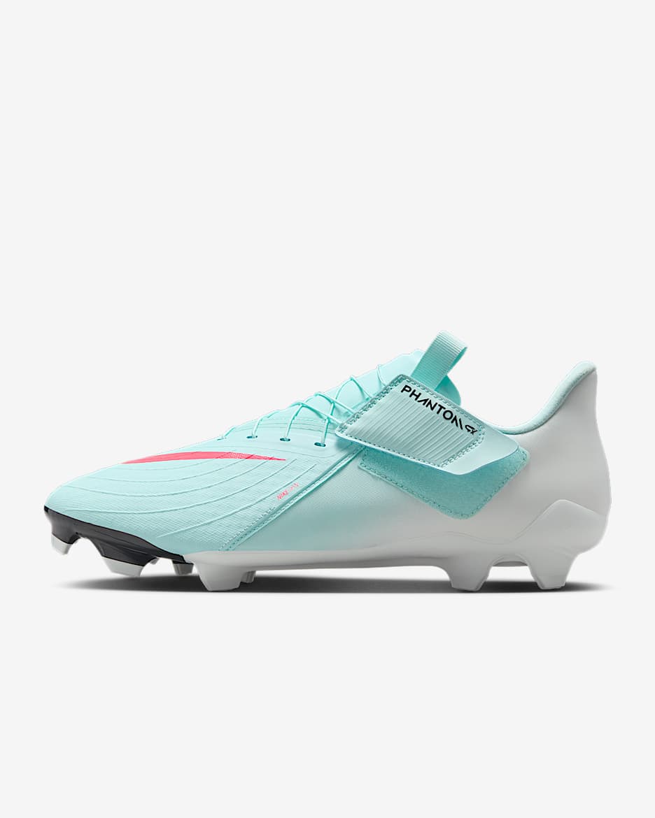 Nike Phantom GX 2 Academy EasyOn MG Low-Top-Fußballschuh für weichen Rasen - Mint/Off Noir/Atomic Red