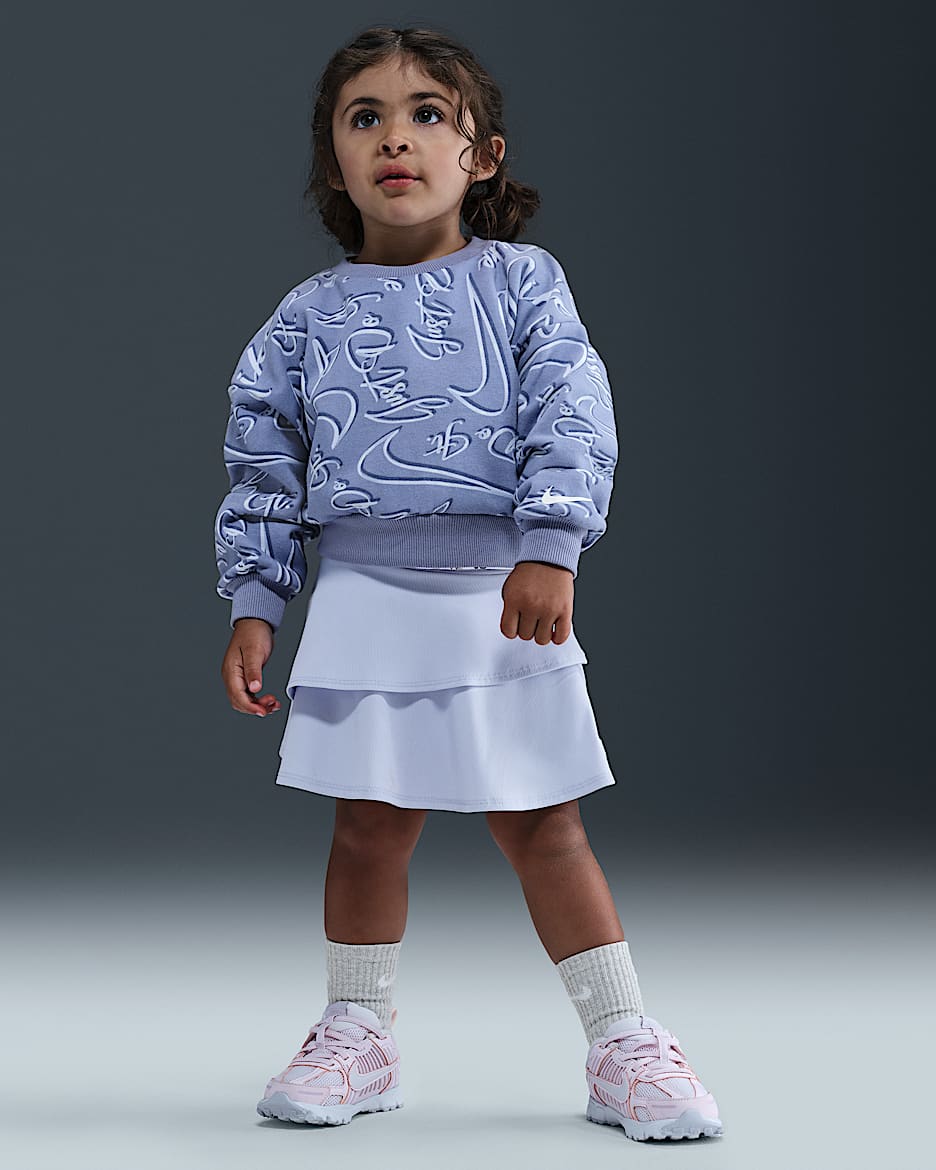 Conjunto de scooter de dos piezas Floral Futura para infantil Nike Swoosh On Pointe - Fantasma