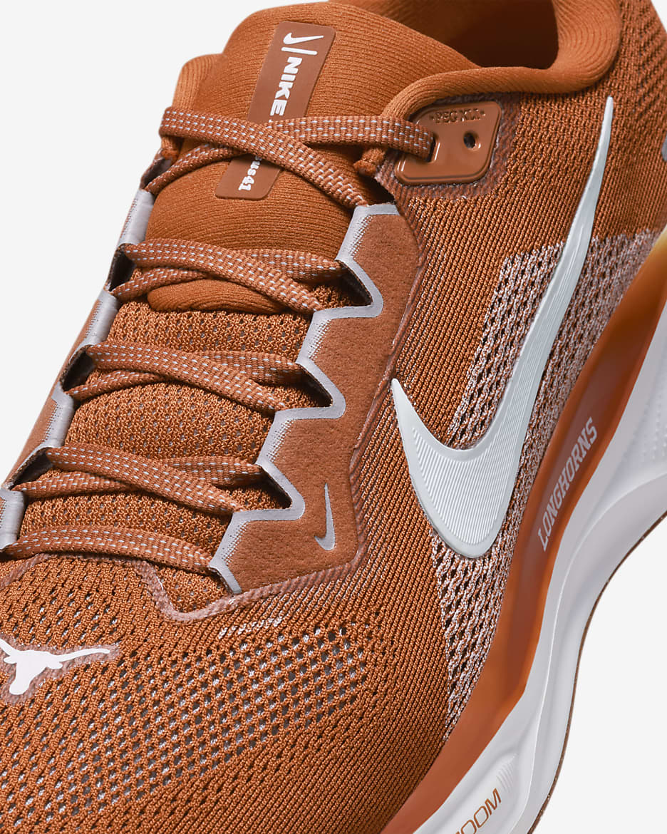 Texas Pegasus 41 Men's Nike College Road Running Shoes - Desert Orange/White/Wolf Grey/White