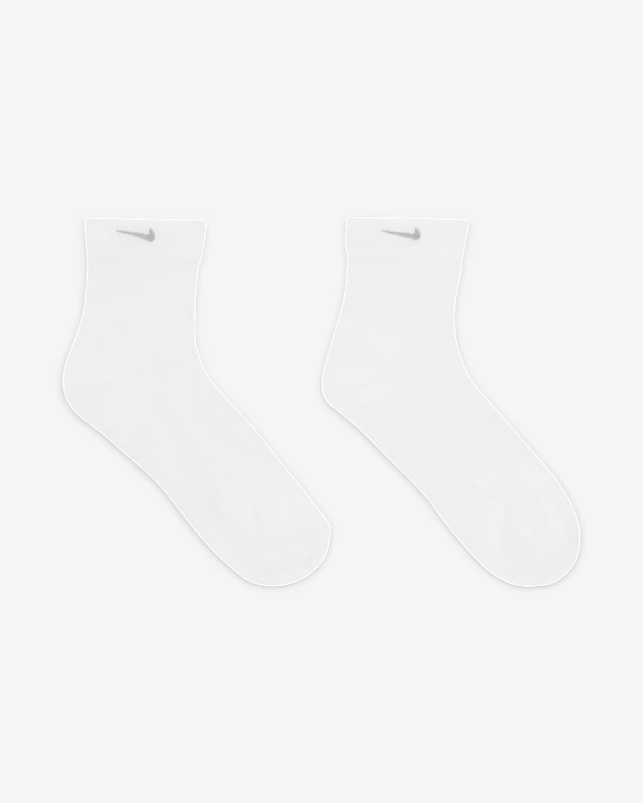 Nike Women's Sheer Ankle Socks (1 Pair) - White/Light Smoke Grey