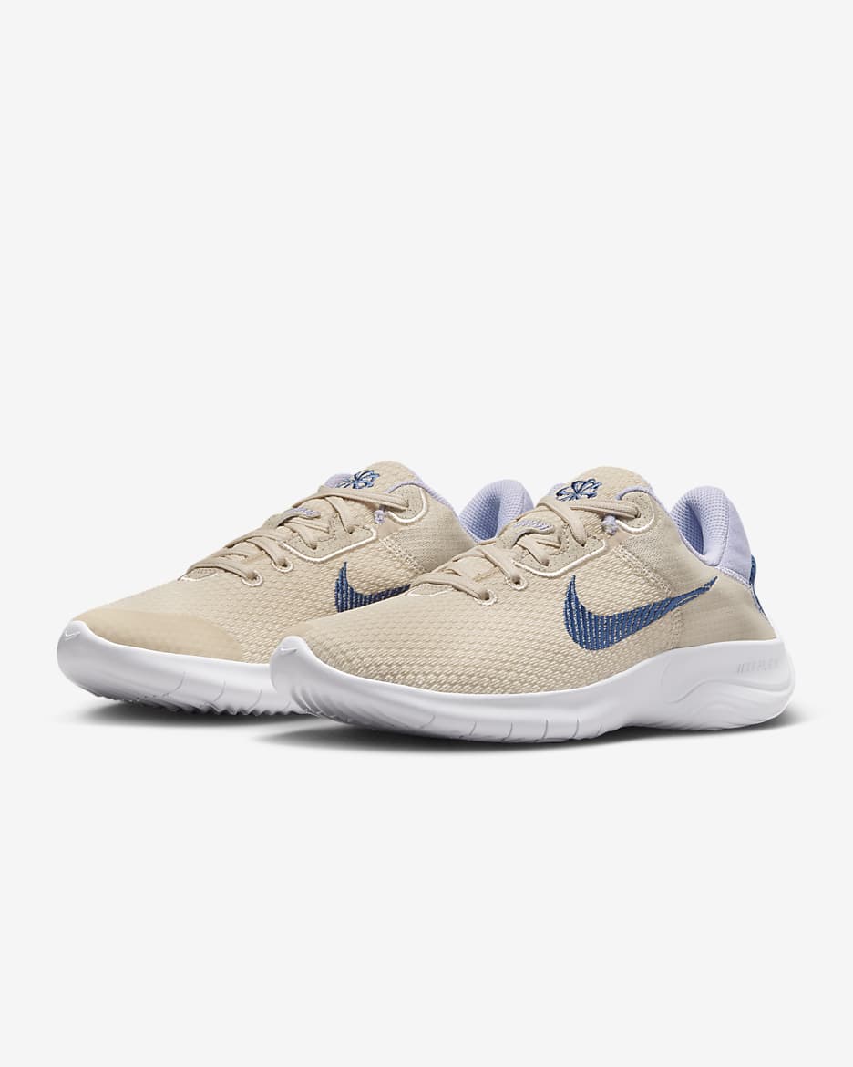 Nike Experience Run 11 Women's Road Running Shoes - Sand Drift/White/Oxygen Purple/Diffused Blue