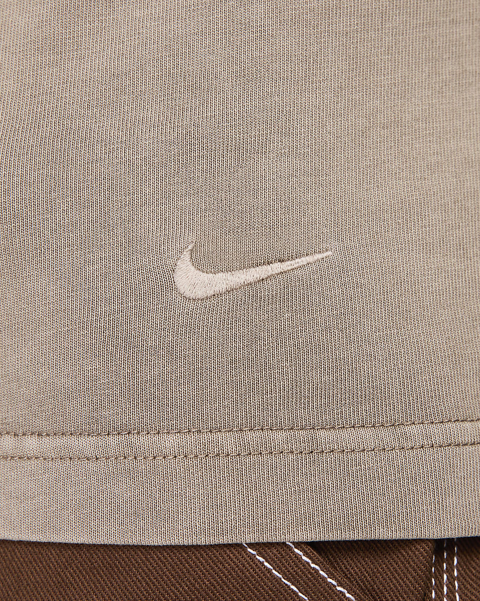 Nike Life Kurzarm-Strickoberteil für Herren - Flat Pewter/Flat Pewter