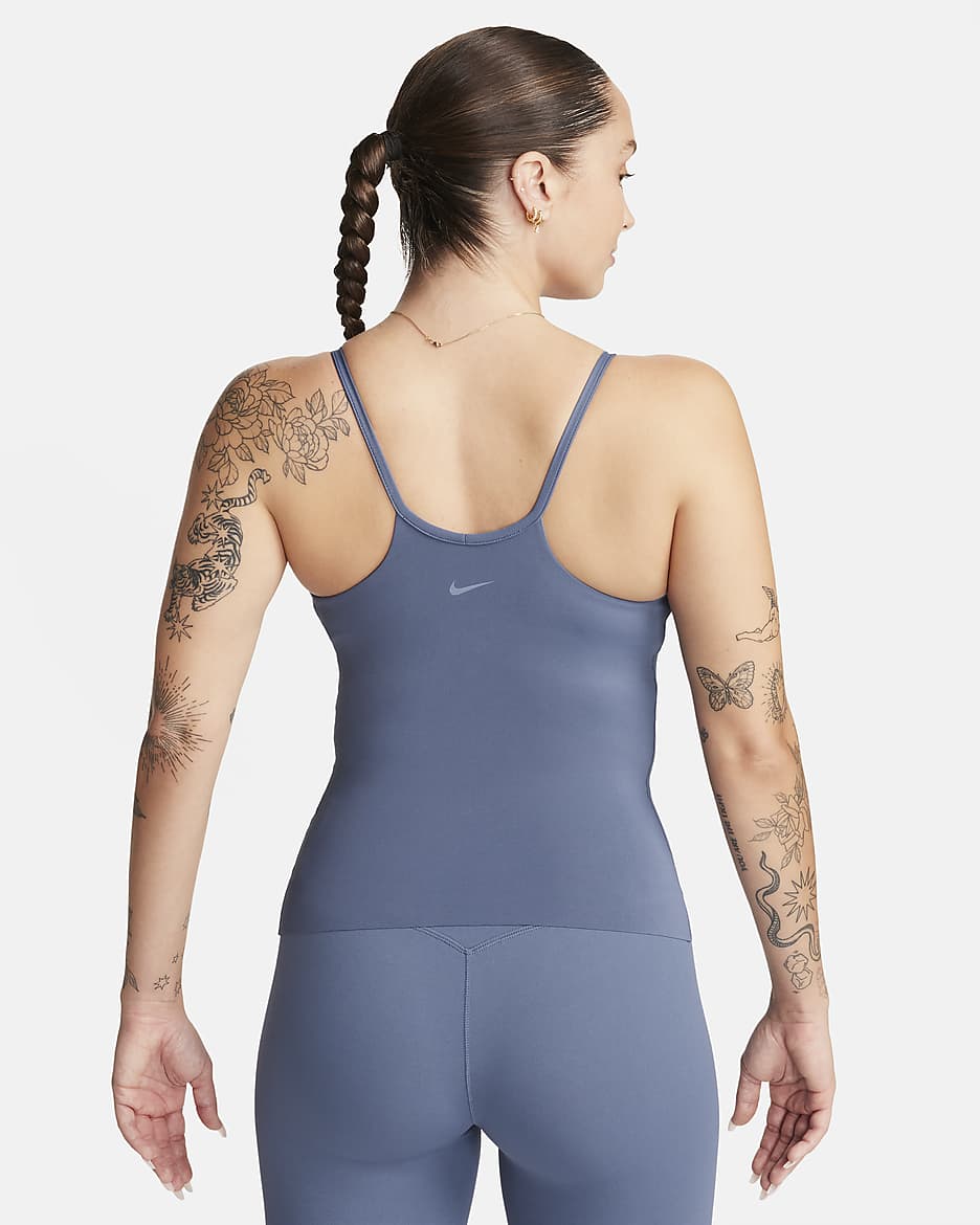 Nike Zenvy Women's Dri-FIT Tank Top - Diffused Blue/White