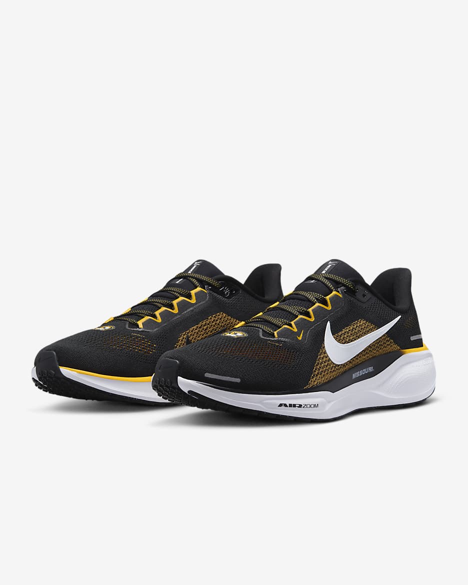 Missouri Pegasus 41 Men's Nike College Road Running Shoes - Black/White/University Gold/White