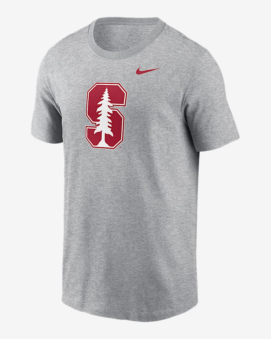 Stanford Cardinal Primetime Logo Men's Nike College T-Shirt - Dark Grey Heather