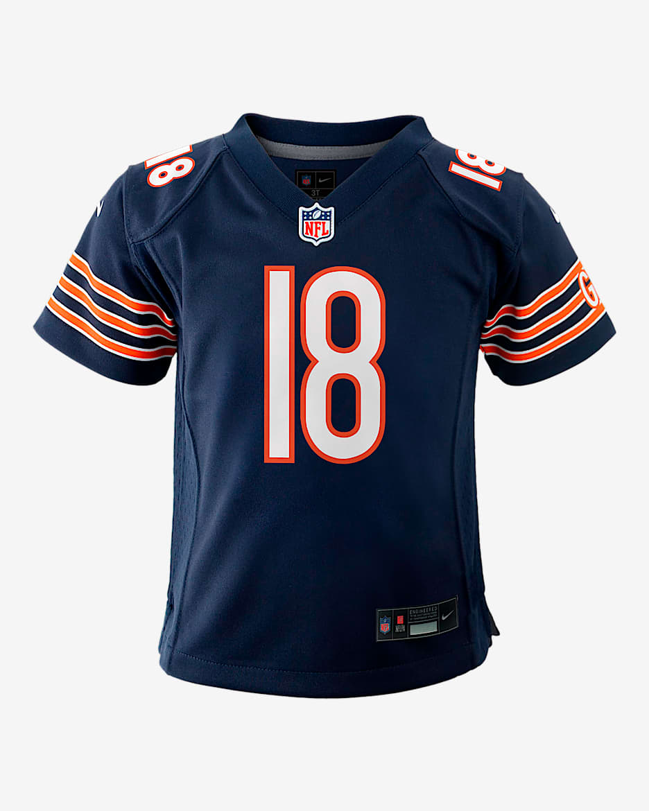 Jersey Nike de la NFL Game para niños talla grande Caleb Williams Chicago Bears - Azul marino