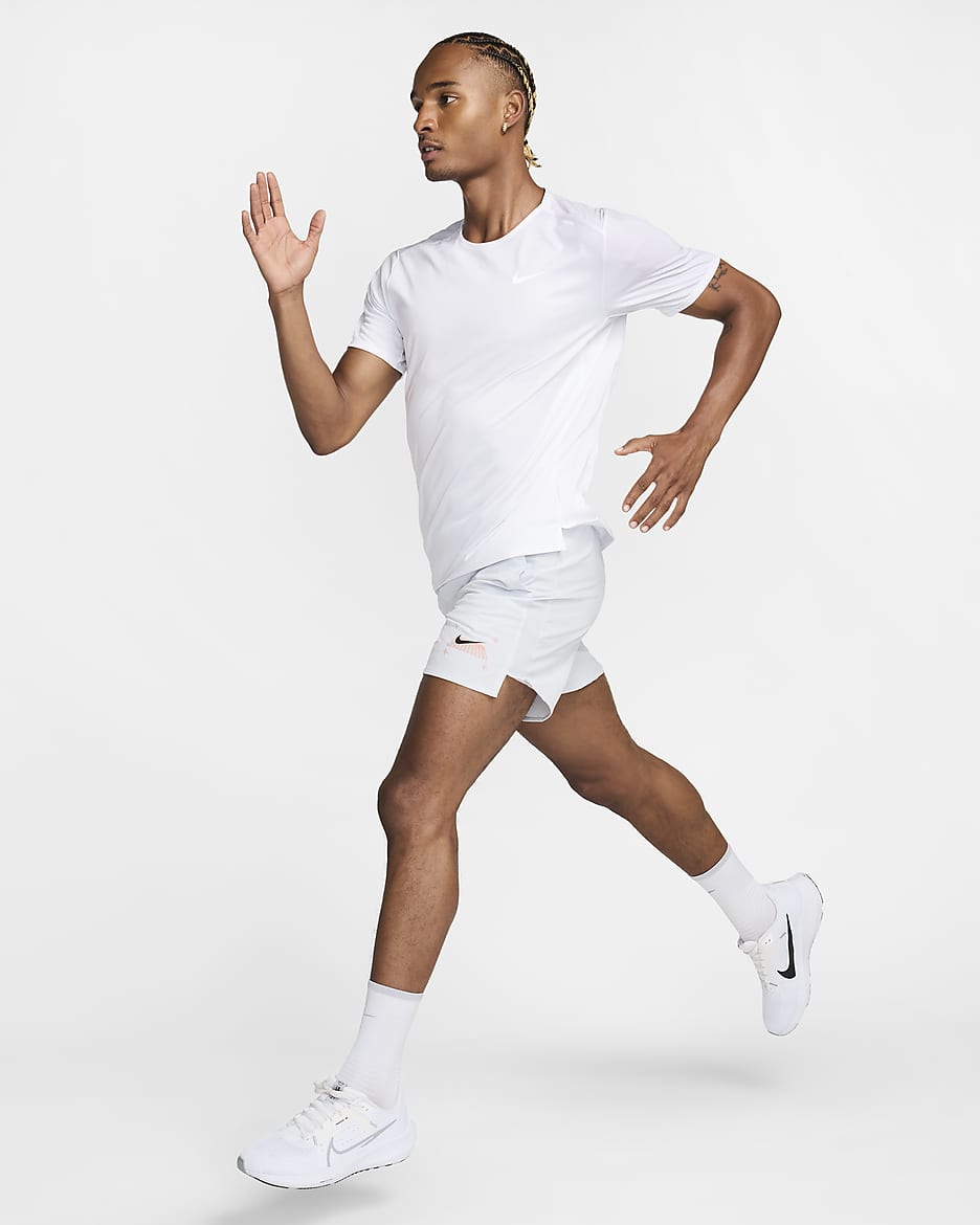 Nike Challenger fôret shorts til herre (18 cm) - Pure Platinum