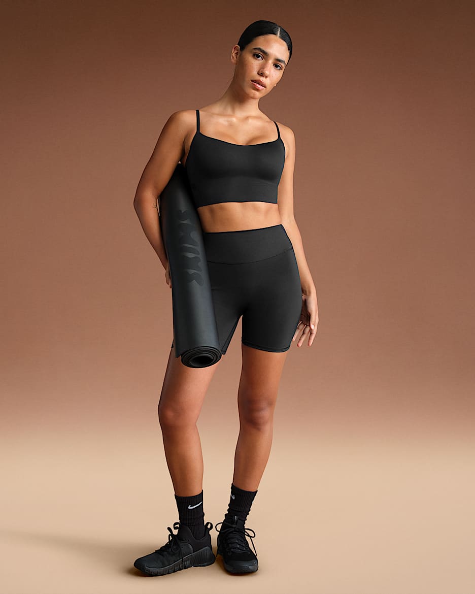 NikeSKIMS Matte Women's High-Waisted 7" Biker Shorts - NSKM Obsidian