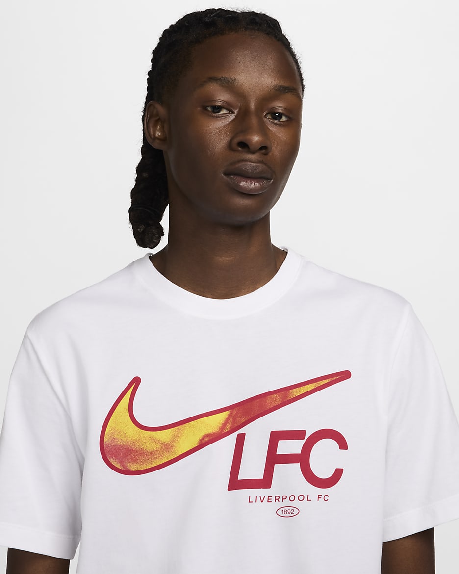 Liverpool FC Swoosh Men's Nike Soccer T-Shirt - White