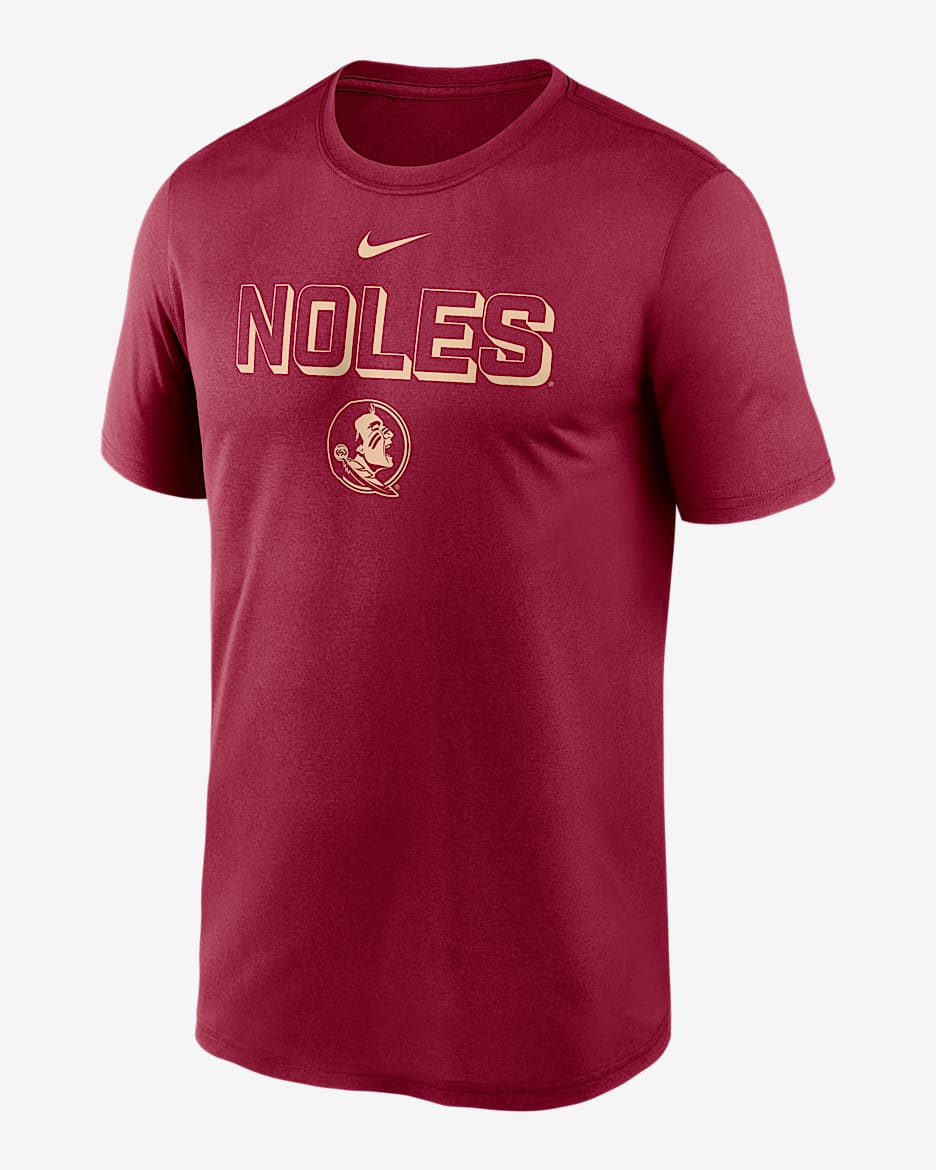 Playera universitaria Nike Dri-FIT para hombre Florida State Sideline Legend - Granate