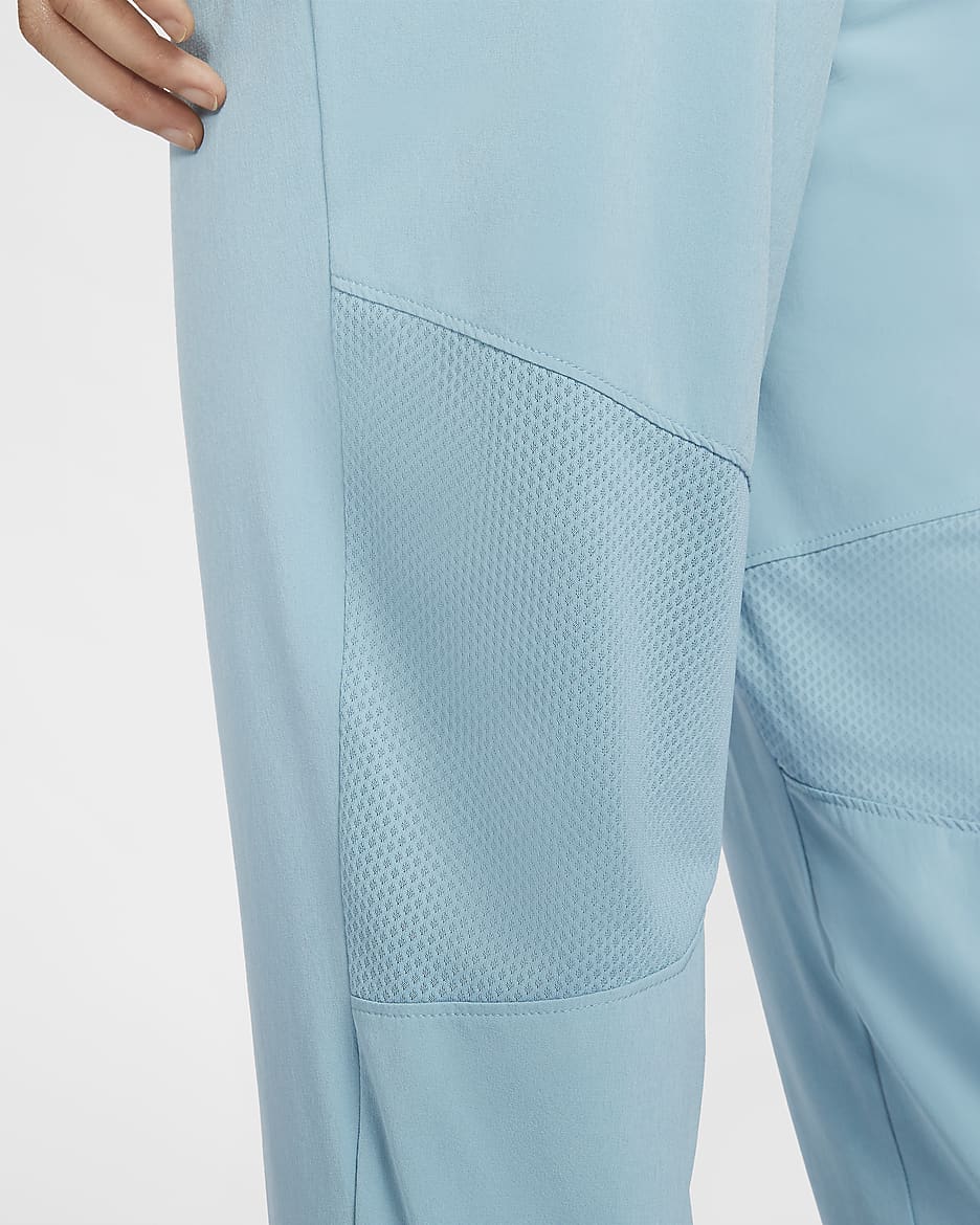 กางเกงวิ่งขายาวเอวปานกลาง 7/8 ส่วนผู้หญิง Nike Dri-FIT Fast - Denim Turquoise