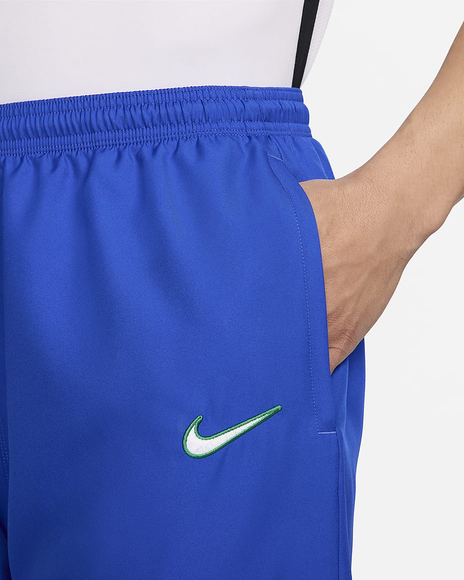 Pantalon de survêtement Replica Nike Football Brésil 1998 Reissue pour homme - Lyon Blue/Blanc