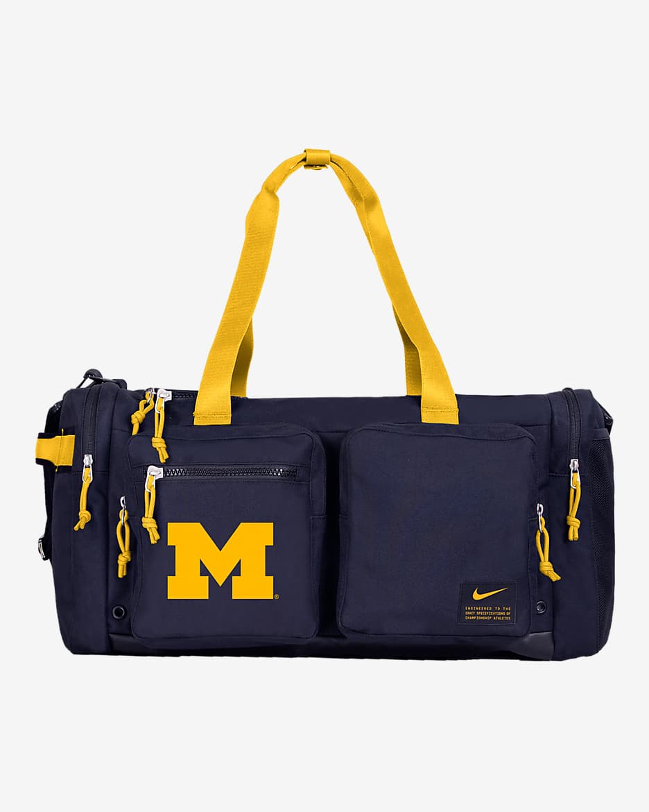 Michigan Nike Utility Power Duffle Bag - Black