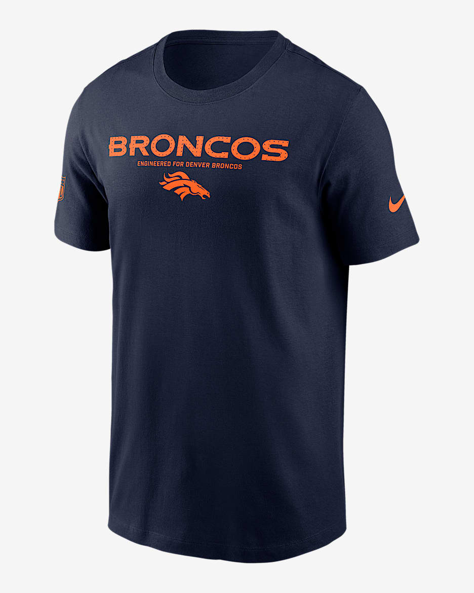 Denver Broncos Sideline Team Issue Men's Nike Dri-FIT NFL T-Shirt - Navy