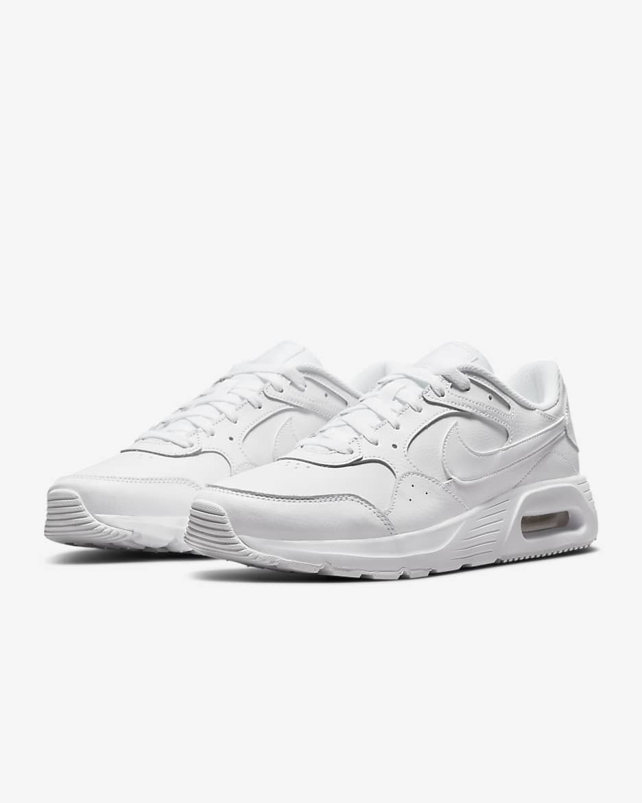 Nike Air Max SC Leather Men's Shoes - White/White/White