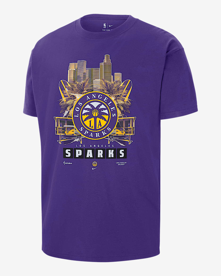 Playera Nike Max90 de la WNBA para hombre Los Angeles Sparks - Morado campo