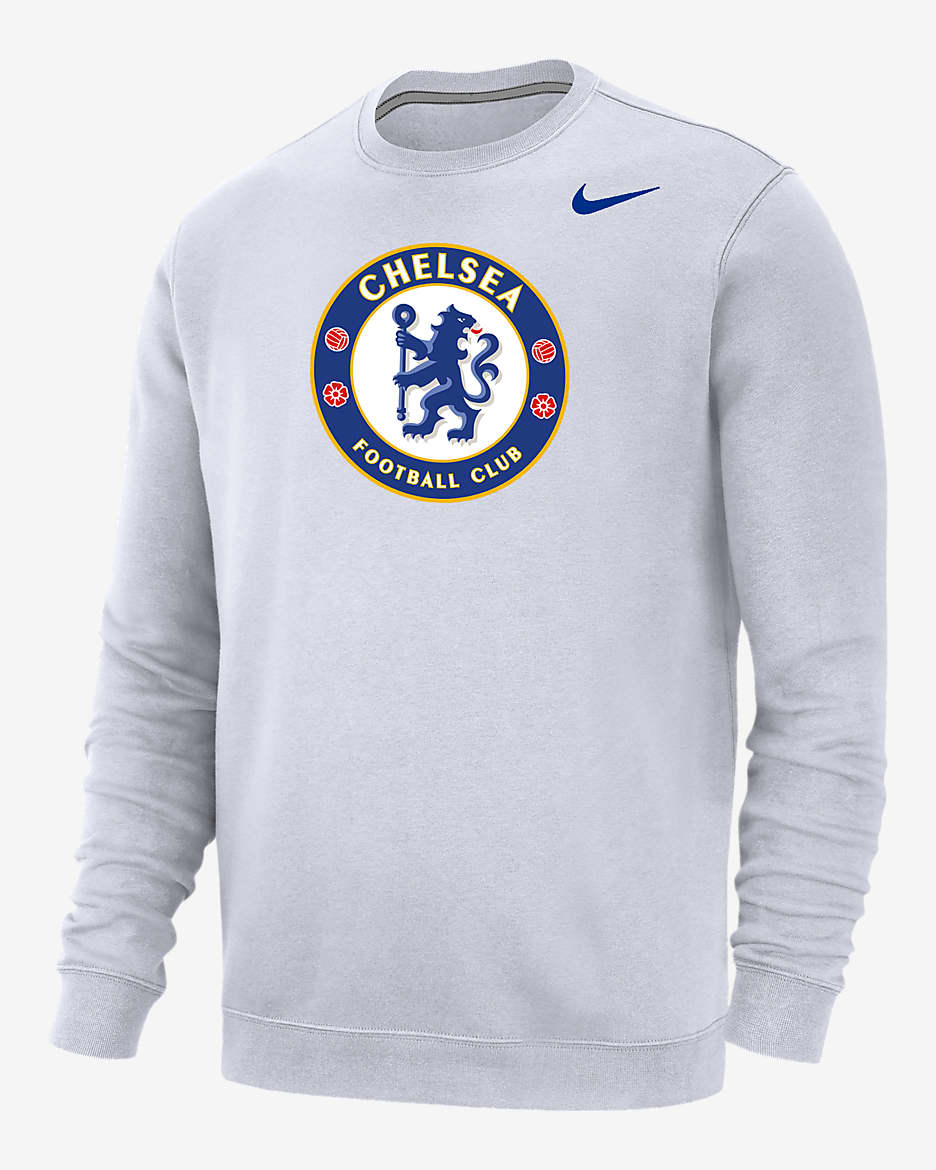 Sudadera de cuello redondo para hombre Chelsea Club Fleece - Blanco