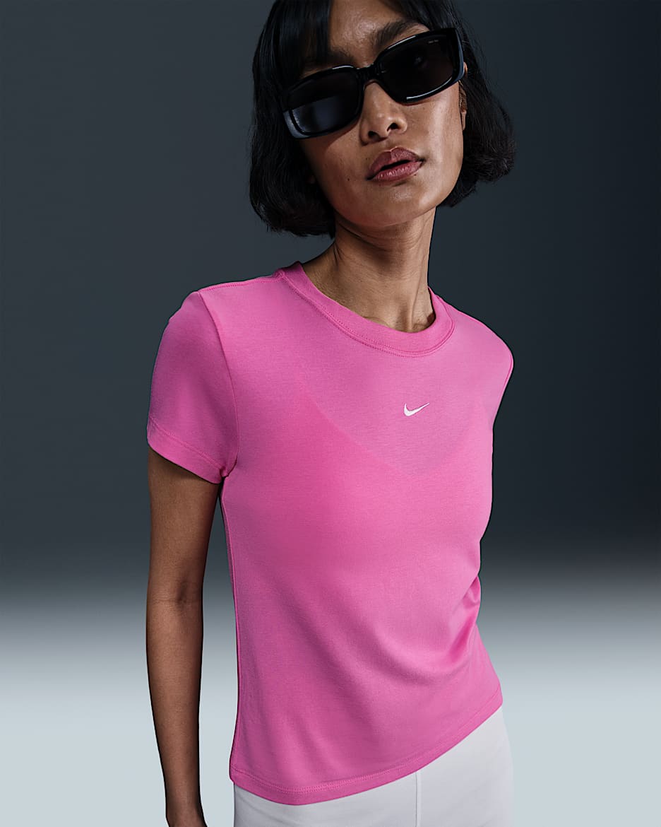 Nike Sportswear Chill Knit Women's T-Shirt - Playful Pink/Sail