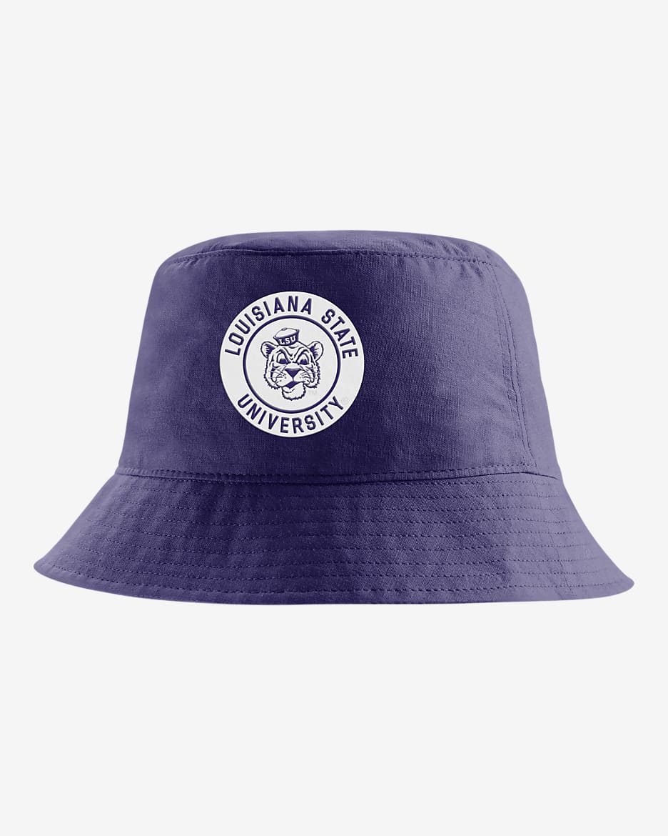 LSU Nike College Bucket Hat - Orchid