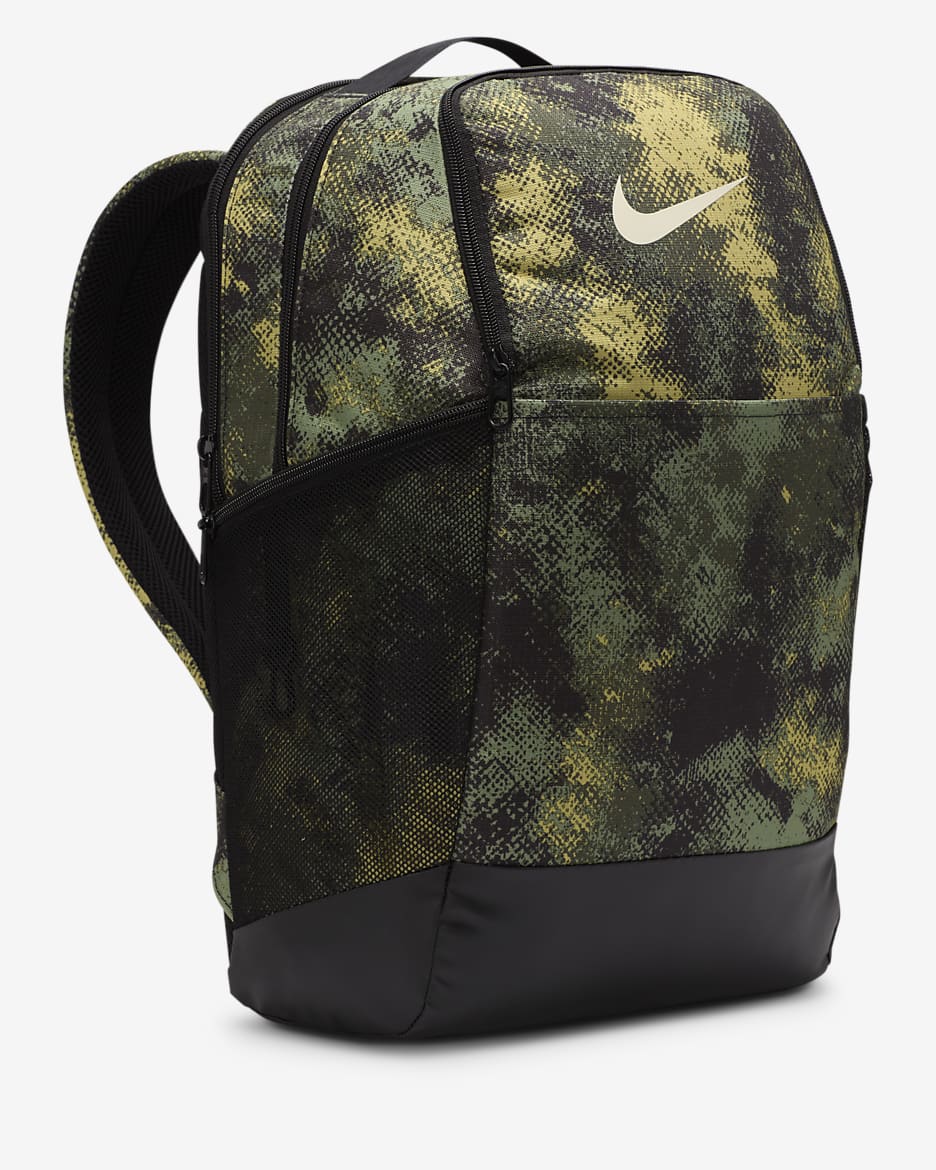 Nike Brasilia Backpack (Medium, 24L) - Oil Green/Black/Coconut Milk