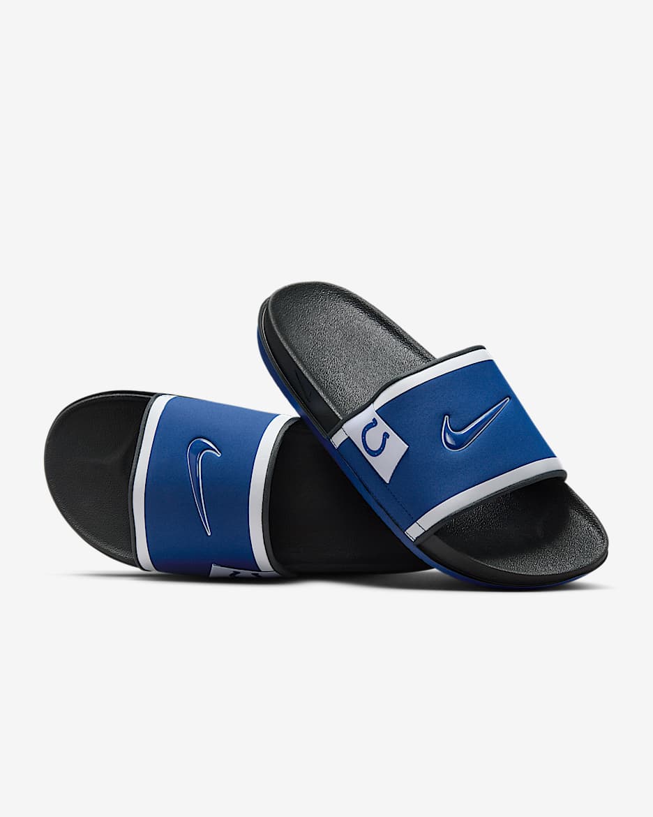 Chanclas Offcourt Nike Offcourt (Indianapolis Colts) - Azul gimnasio/Gris humo oscuro/Blanco