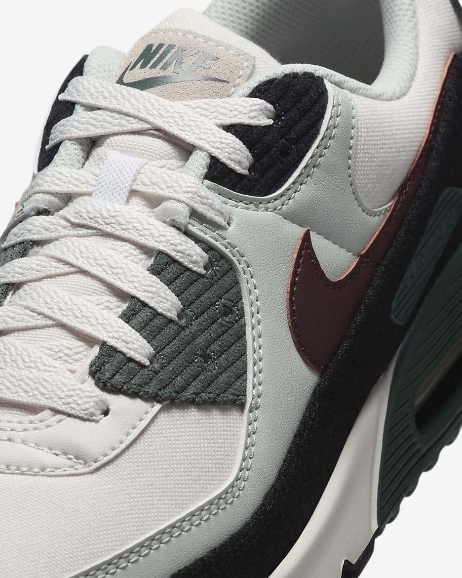 รองเท้าผู้ชาย Nike Air Max 90 Premium - Phantom/Vintage Green/ดำ/Burgundy Crush