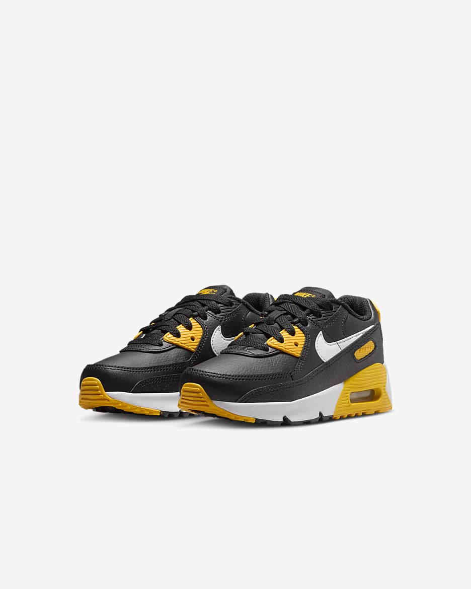 Nike Air Max 90 LTR Younger Kids' Shoes - Black/University Gold/White