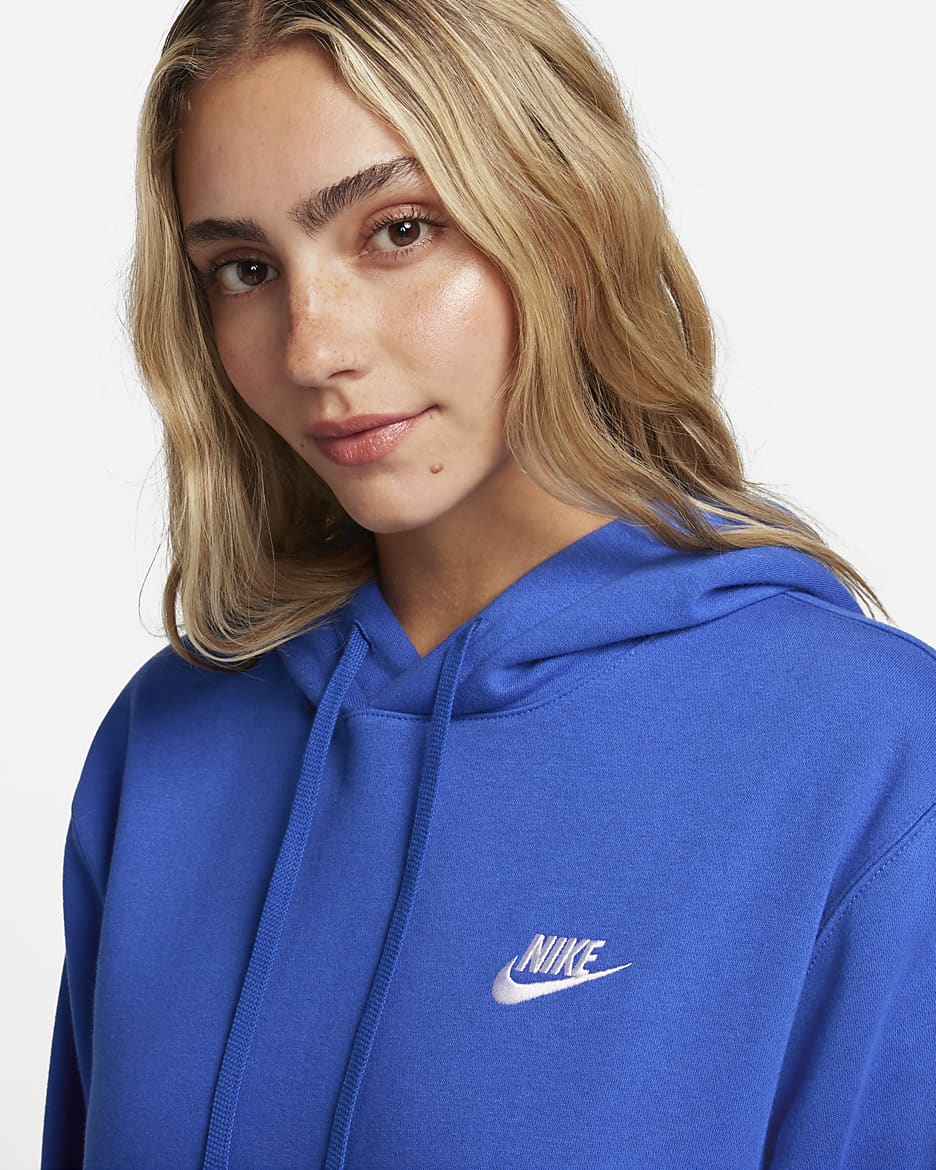 Sweat à capuche Nike Sportswear Club Fleece - Game Royal/Game Royal/Blanc