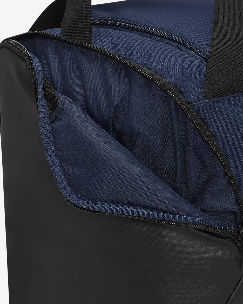 Sac de sport de training Nike Brasilia 9.5 (petite taille, 41 L) - Midnight Navy/Noir/Blanc