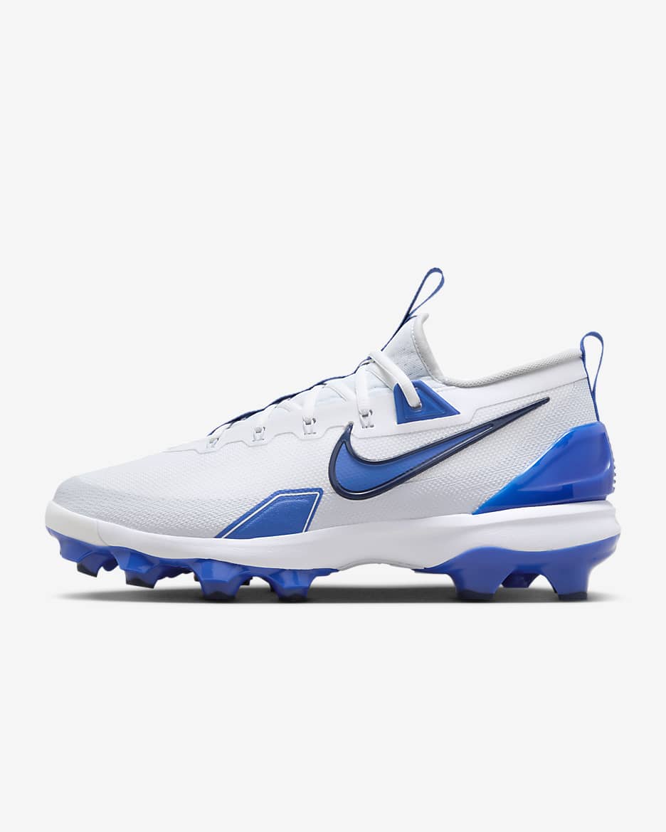Tacos de béisbol Nike Force Trout 9 Elite MCS - Blanco/Gris fútbol/Azul marino medianoche/Hiperroyal