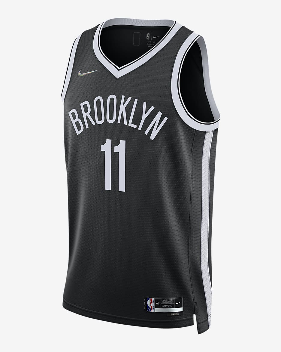 Brooklyn Nets Diamond Icon Edition Nike Dri-FIT NBA Swingman Jersey - Black