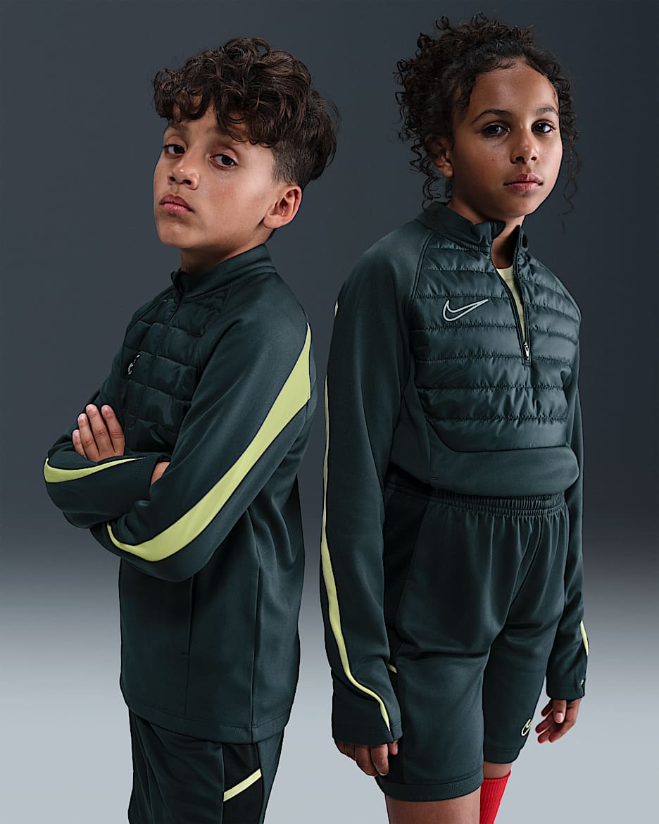 Nike Therma-FIT Academy Fußball-Trainingsoberteil für ältere Kinder - Seaweed/Limelight