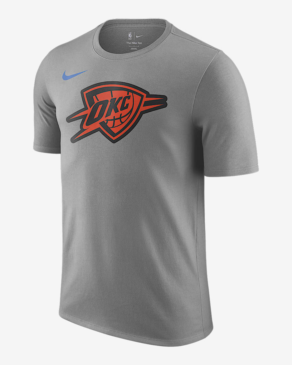 Playera Nike NBA para hombre Oklahoma City Thunder Essential City Edition - Gris oscuro jaspeado