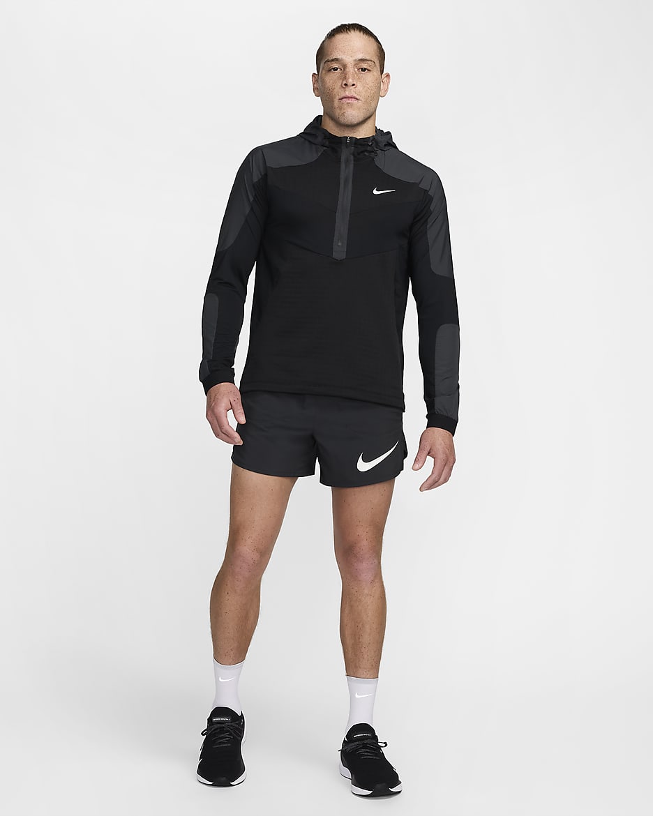 Nike Men's Long-Sleeve Running Top - Black/Dark Smoke Grey/Black