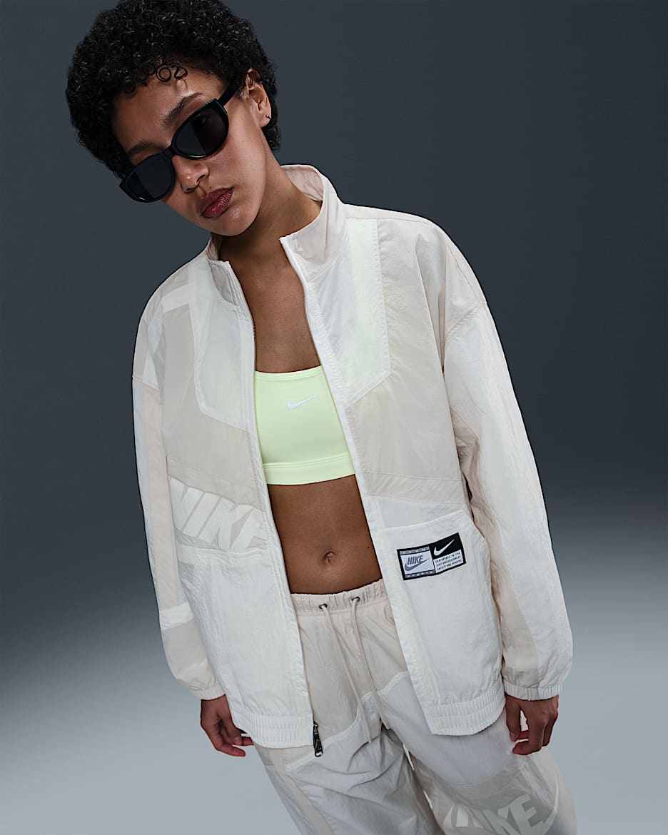 Nike Sportswear Oversize-Webjacke (Damen) - Sail/Light Orewood Brown/Light Orewood Brown/Sail