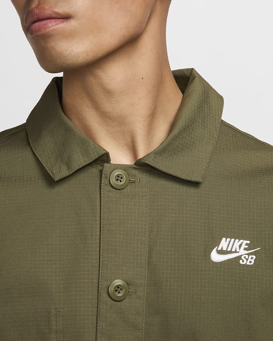 Nike SB Skate Chore Jacket - Medium Olive/White